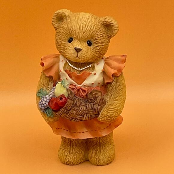 Cherished Teddies Barbara 1996 Giving Thanks For Our Family Enesco 141305 - Picture 1 of 7